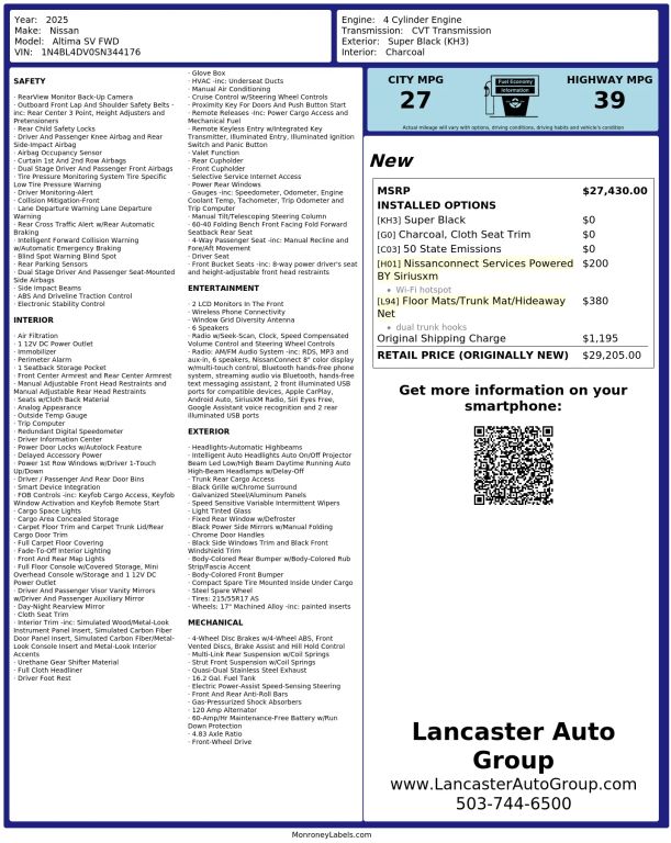 nissan altima 2025 1N4BL4DV0SN344176 image nissan altima 2025 1N4BL4DV0SN344176 image