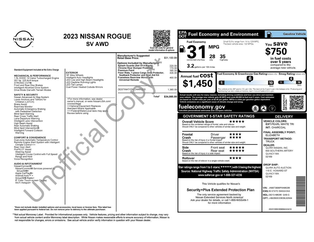 nissan rogue 2023 JN8BT3BB6PW496286 image nissan rogue 2023 JN8BT3BB6PW496286 image