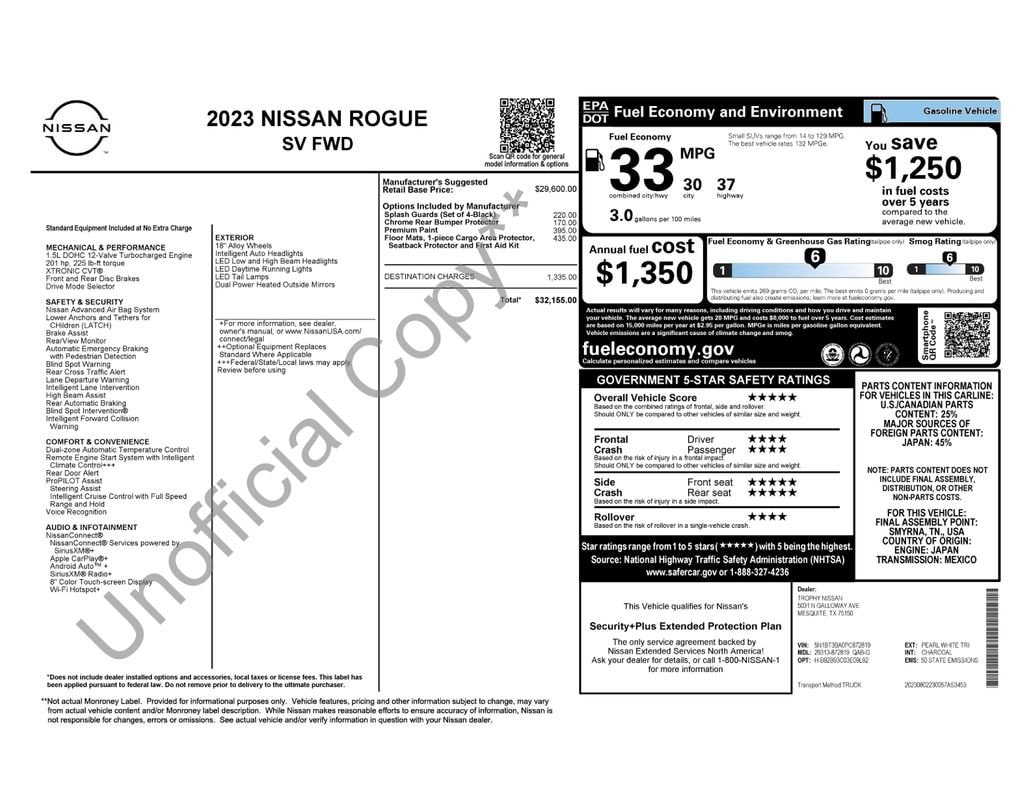 nissan rogue 2023 5N1BT3BA0PC872819 image nissan rogue 2023 5N1BT3BA0PC872819 image