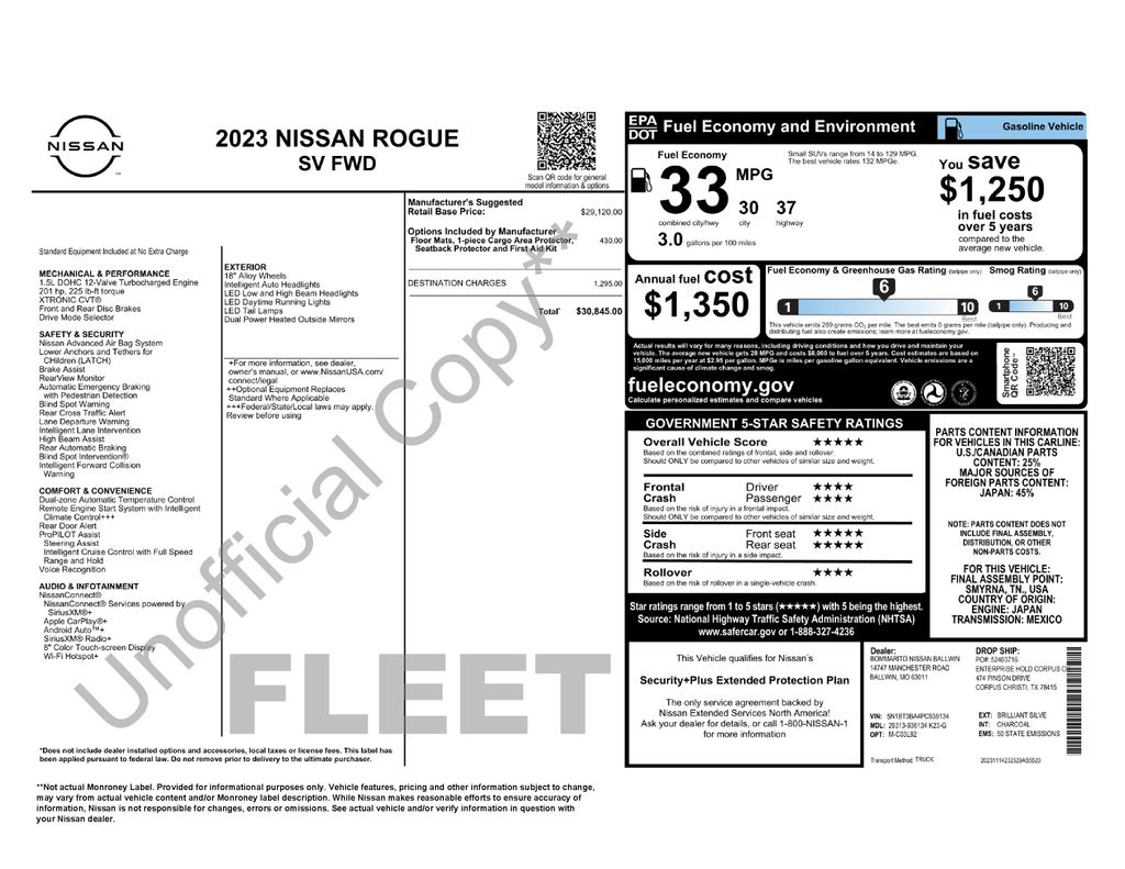 nissan rogue 2023 5N1BT3BA4PC936134 image nissan rogue 2023 5N1BT3BA4PC936134 image