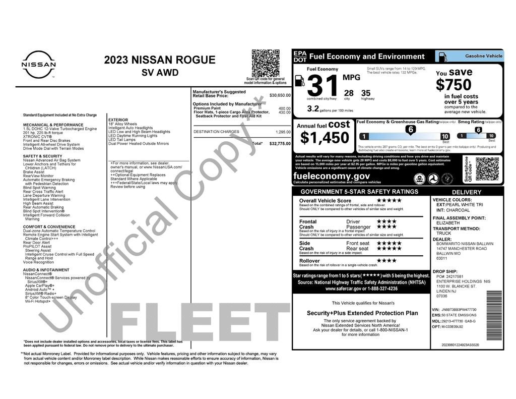nissan rogue 2023 JN8BT3BB3PW477730 image nissan rogue 2023 JN8BT3BB3PW477730 image