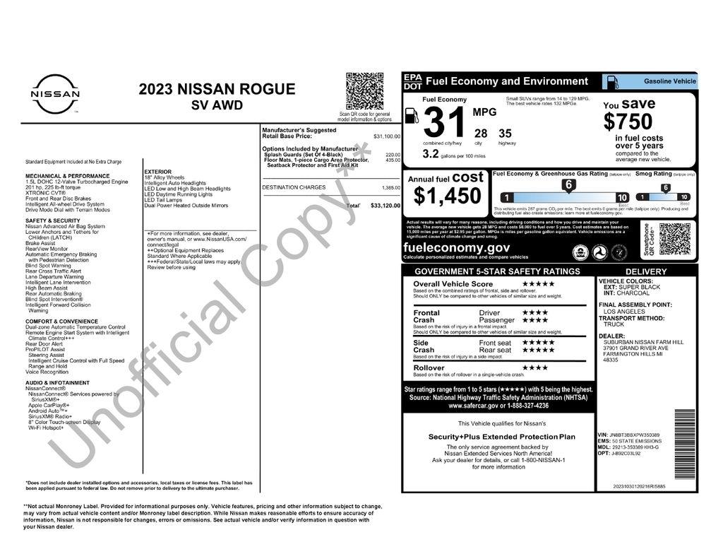 nissan rogue 2023 JN8BT3BBXPW350389 image nissan rogue 2023 JN8BT3BBXPW350389 image