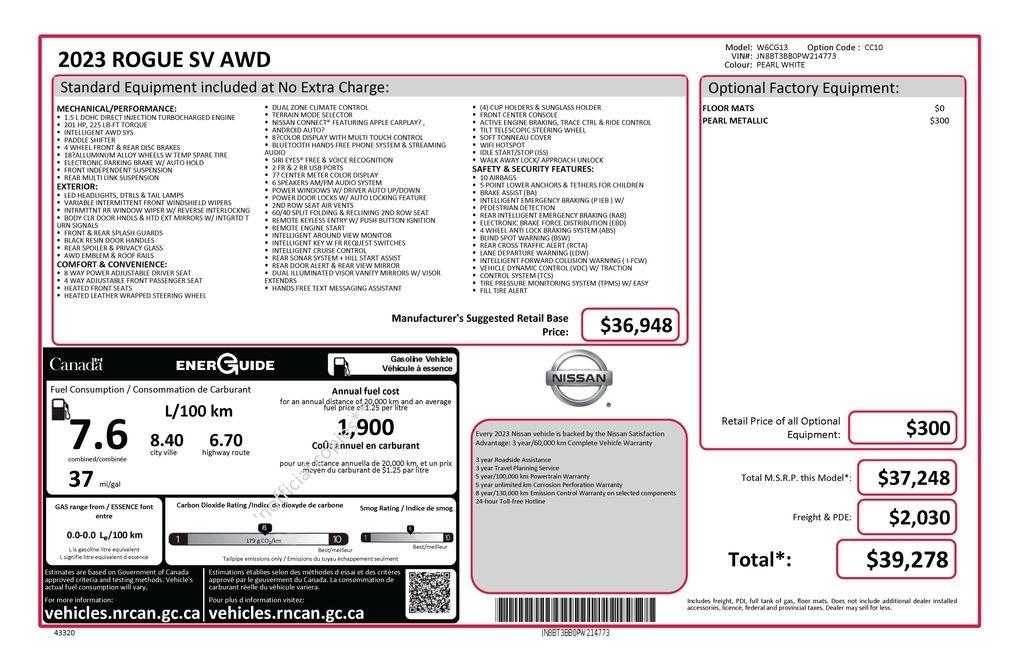 nissan rogue 2023 JN8BT3BB0PW214773 image nissan rogue 2023 JN8BT3BB0PW214773 image