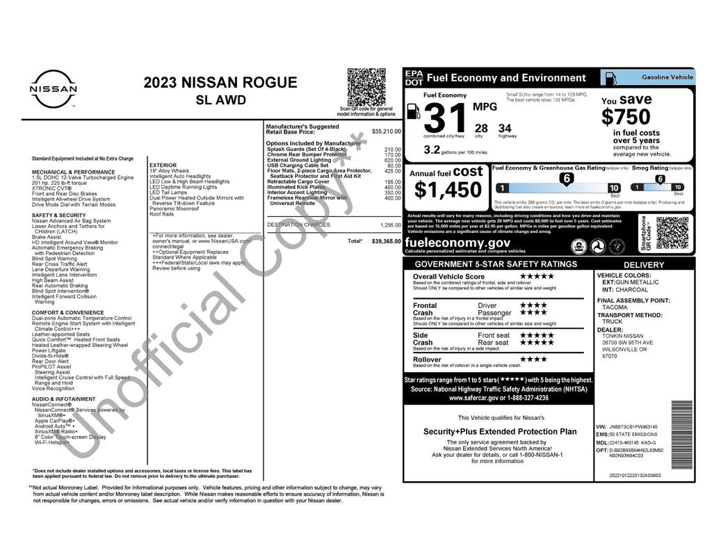 nissan rogue 2023 JN8BT3CB1PW463145 image nissan rogue 2023 JN8BT3CB1PW463145 image