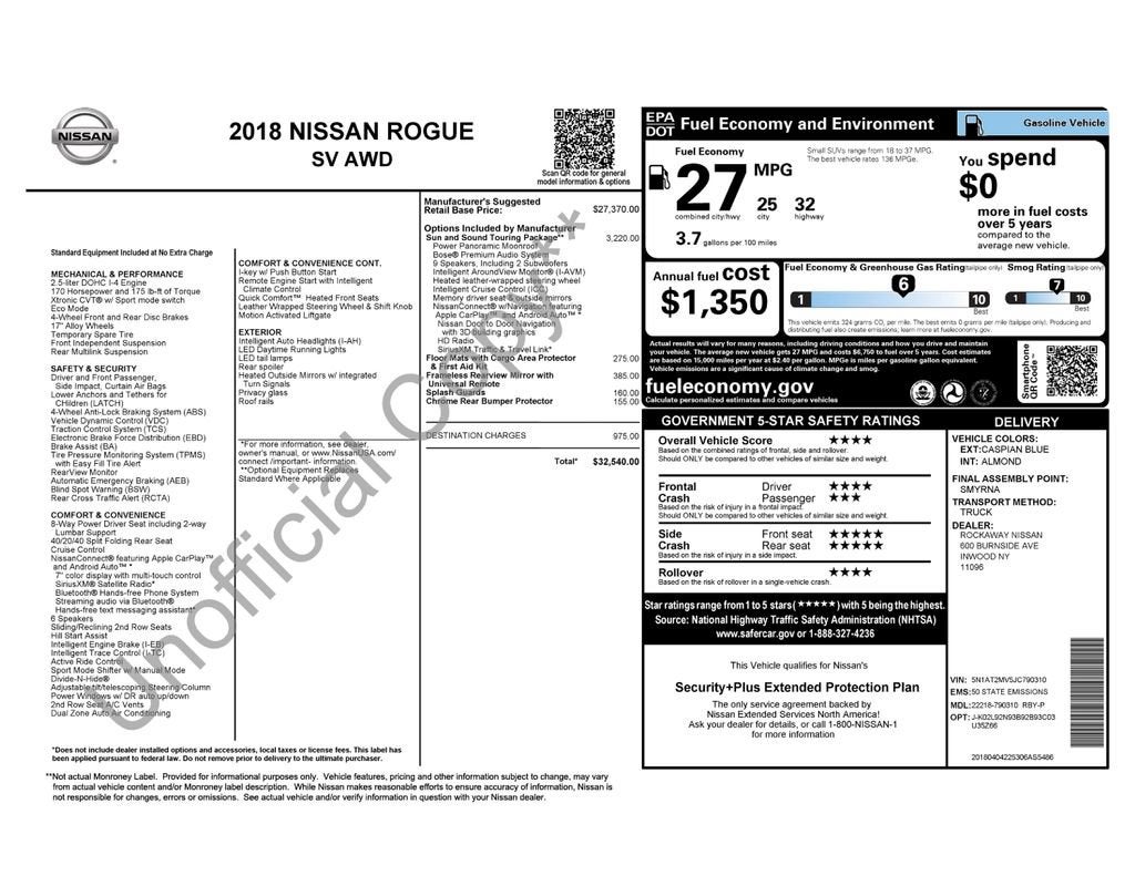 nissan rogue 2018 5N1AT2MV5JC790310 image nissan rogue 2018 5N1AT2MV5JC790310 image