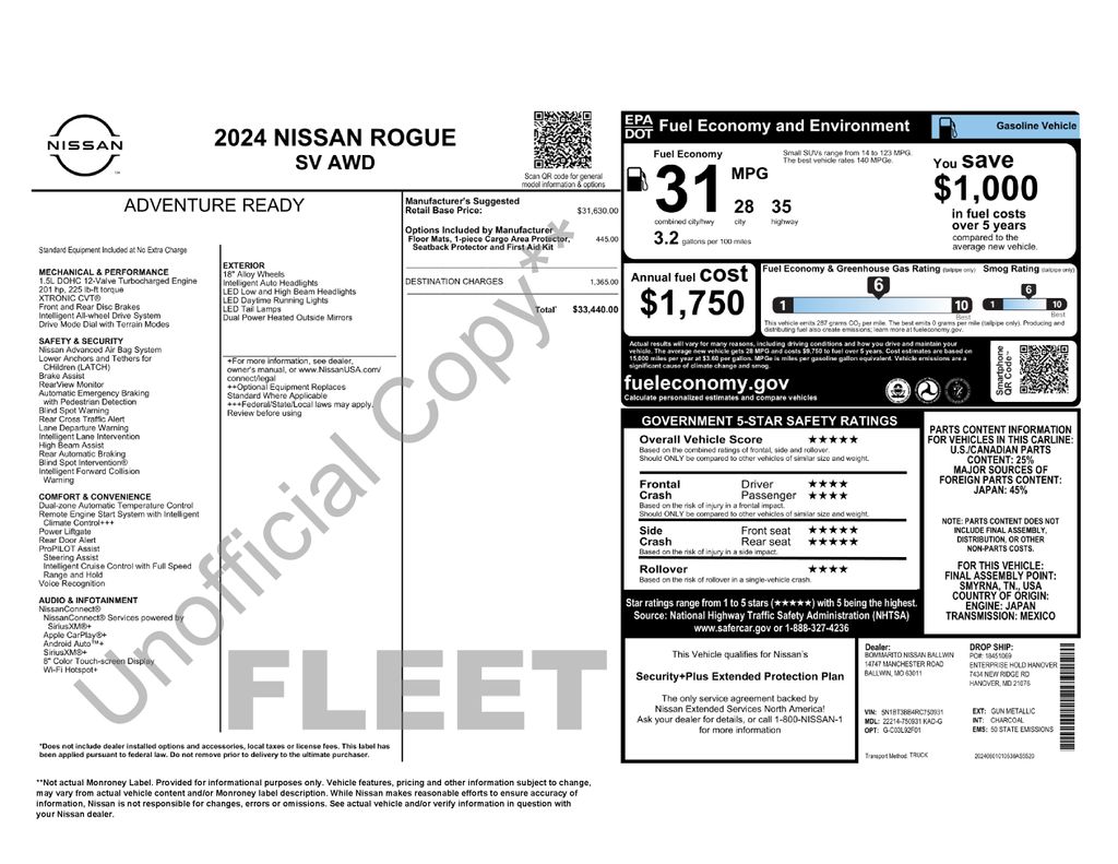 nissan rogue 2024 5N1BT3BB4RC750931 image nissan rogue 2024 5N1BT3BB4RC750931 image