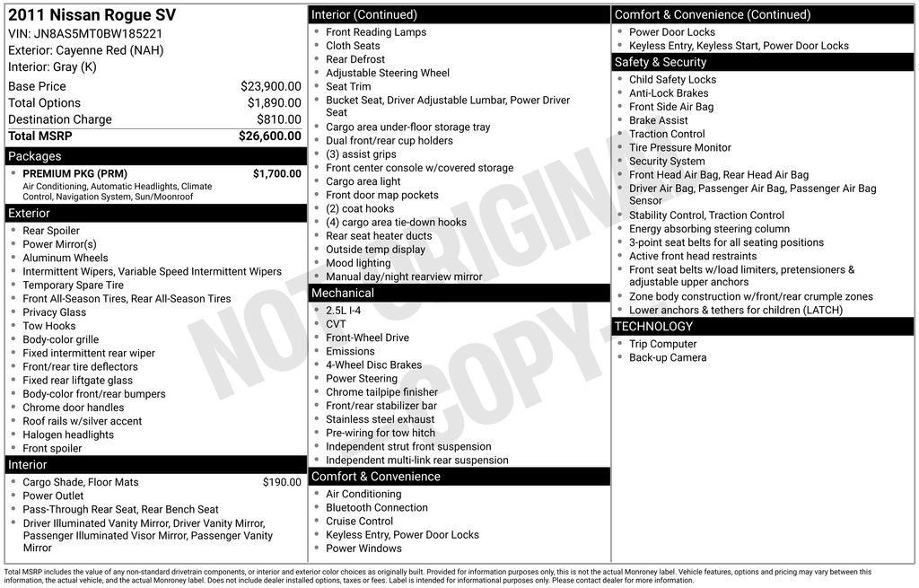 nissan rogue 2011 JN8AS5MT0BW185221 image nissan rogue 2011 JN8AS5MT0BW185221 image