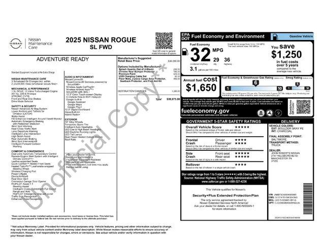 nissan rogue 2025 JN8BT3CA8SW003965 image nissan rogue 2025 JN8BT3CA8SW003965 image