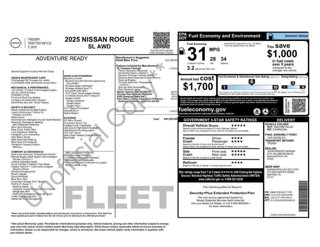nissan rogue 2025 JN8BT3CB3SW171795 image nissan rogue 2025 JN8BT3CB3SW171795 image