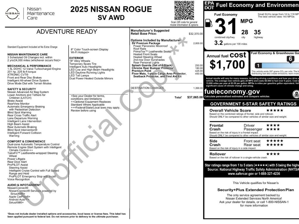 nissan rogue 2025 JN8BT3BB6SW415442 image nissan rogue 2025 JN8BT3BB6SW415442 image