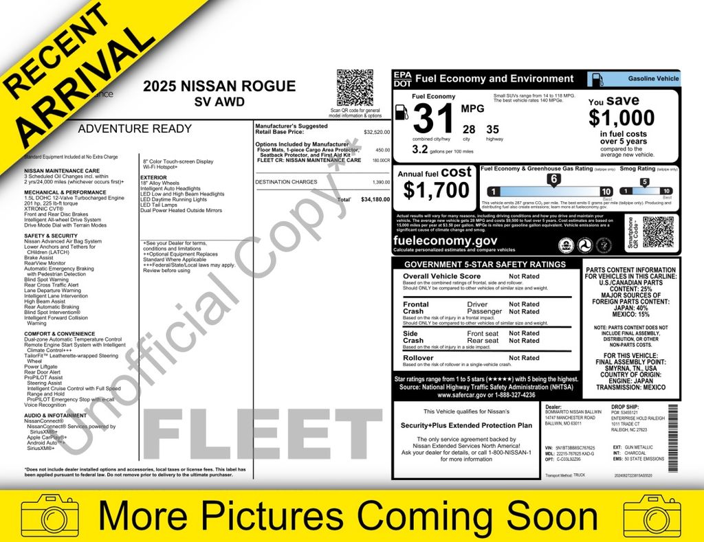nissan rogue 2025 5N1BT3BB8SC767625 image nissan rogue 2025 5N1BT3BB8SC767625 image