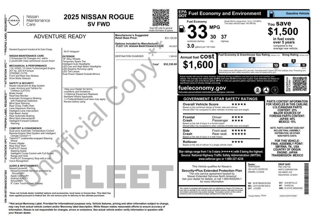 nissan rogue 2025 5N1BT3BA0SC827565 image nissan rogue 2025 5N1BT3BA0SC827565 image