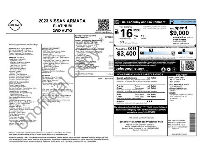 nissan armada 2023 JN8AY2DA7P9405438 image nissan armada 2023 JN8AY2DA7P9405438 image