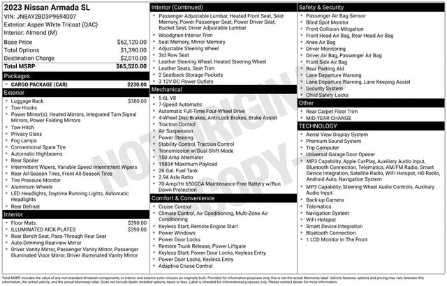 nissan armada 2023 JN8AY2BD3P9694007 image nissan armada 2023 JN8AY2BD3P9694007 image