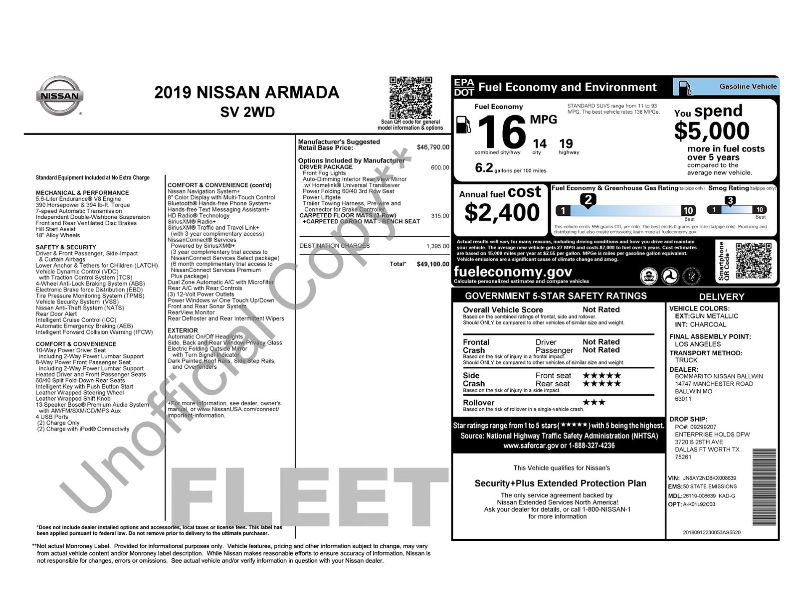 nissan armada 2019 JN8AY2ND8KX008639 image nissan armada 2019 JN8AY2ND8KX008639 image