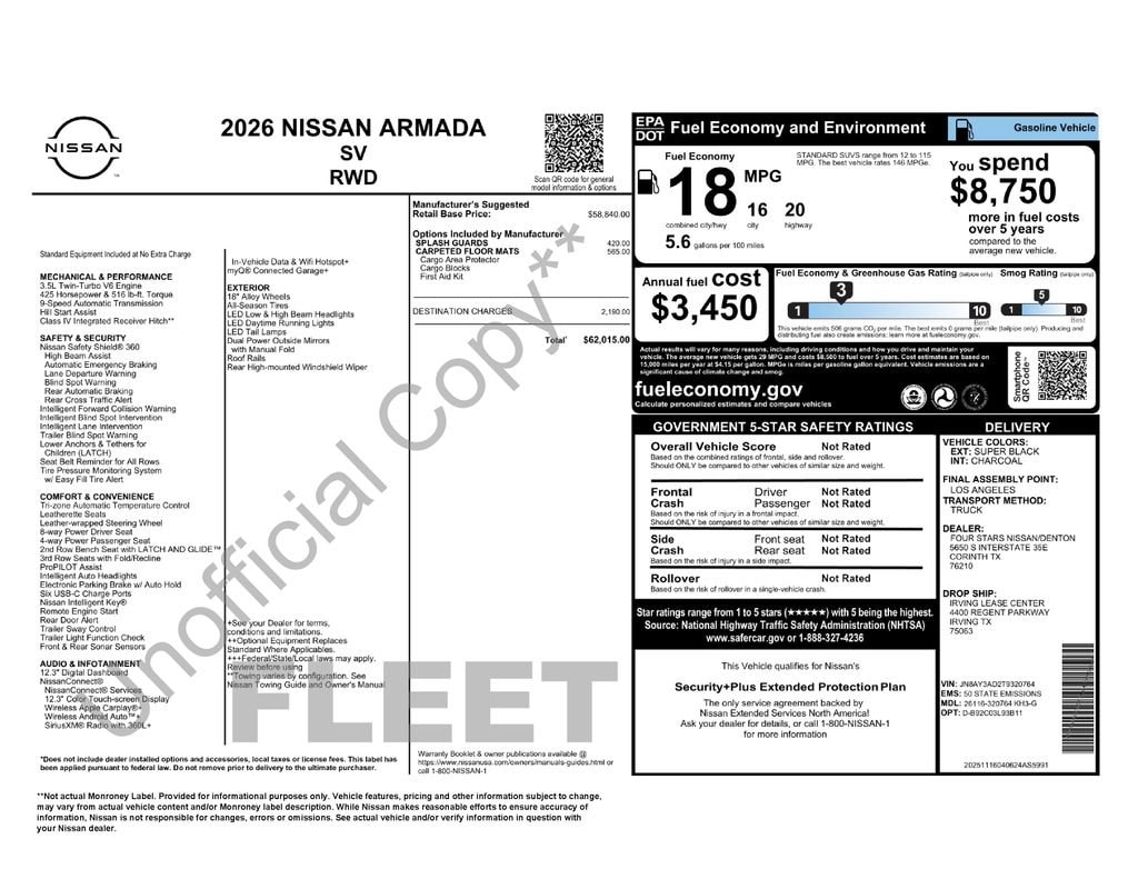 nissan armada 2026 JN8AY3AD2T9320764 image nissan armada 2026 JN8AY3AD2T9320764 image