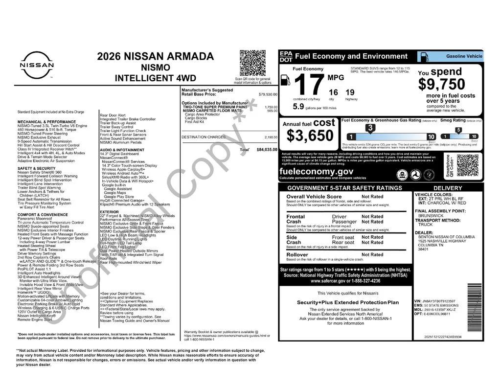 nissan armada 2026 JN8AY3FB0T9123597 image nissan armada 2026 JN8AY3FB0T9123597 image