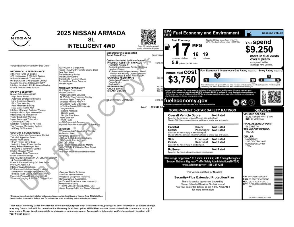 nissan armada 2025 JN8AY3BE5S9403675 image nissan armada 2025 JN8AY3BE5S9403675 image