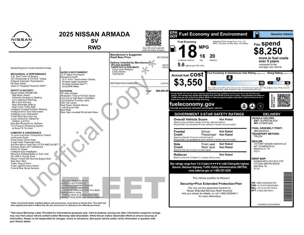 nissan armada 2025 JN8AY3AD6S9301407 image nissan armada 2025 JN8AY3AD6S9301407 image