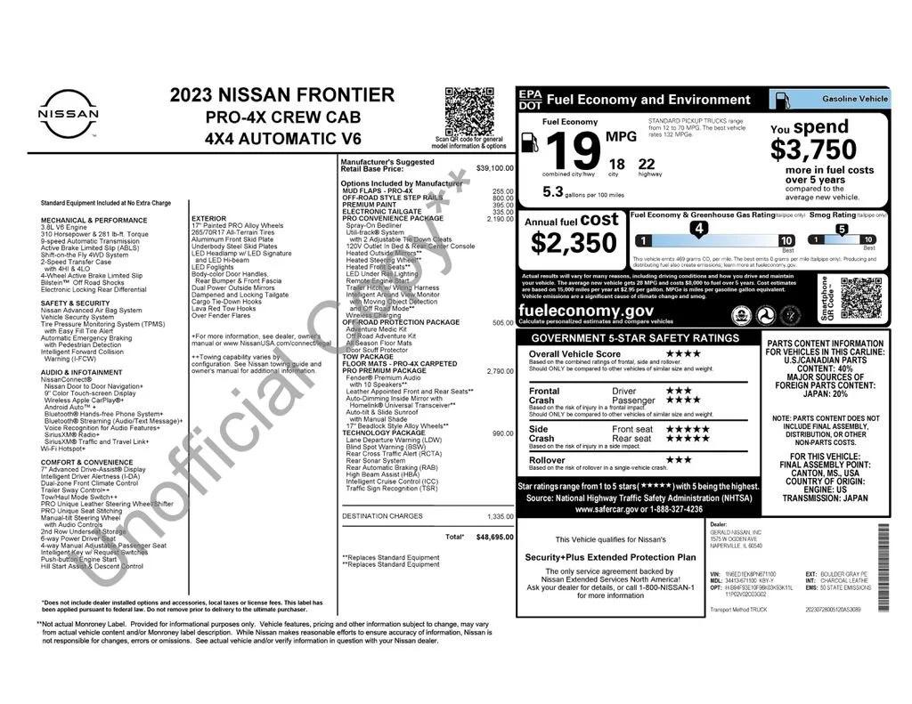 nissan frontier 2023 1N6ED1EK8PN671100 image nissan frontier 2023 1N6ED1EK8PN671100 image