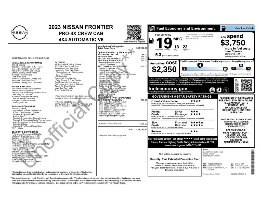 nissan frontier 2023 1N6ED1EK9PN660476 image nissan frontier 2023 1N6ED1EK9PN660476 image
