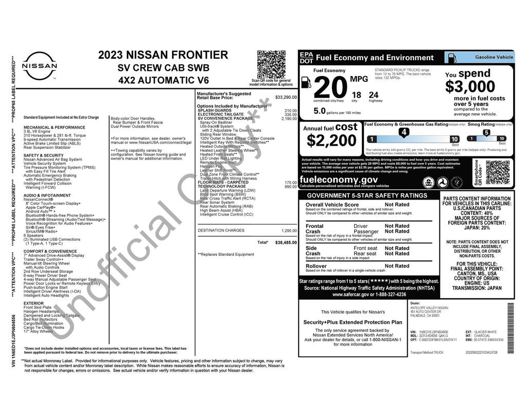 nissan frontier 2023 1N6ED1EJ3PN604556 image nissan frontier 2023 1N6ED1EJ3PN604556 image