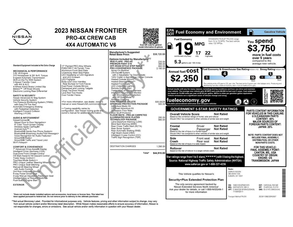 nissan frontier 2023 1N6ED1EK3PN631474 image nissan frontier 2023 1N6ED1EK3PN631474 image