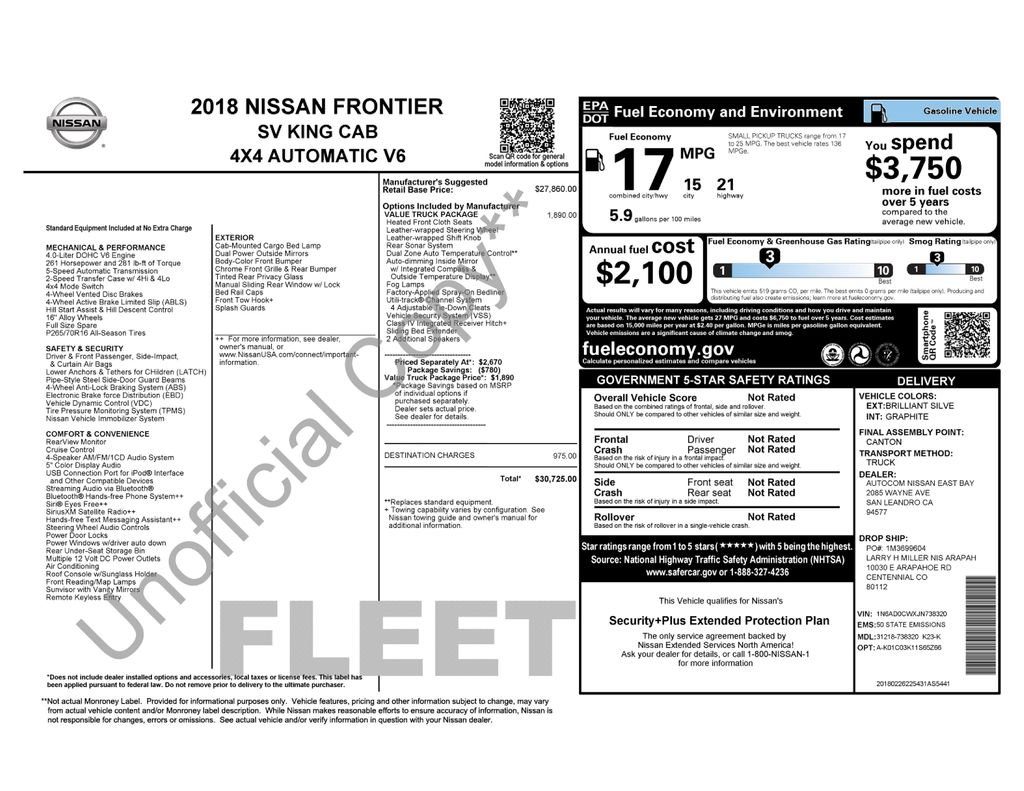 nissan frontier 2018 1N6AD0CWXJN738320 image nissan frontier 2018 1N6AD0CWXJN738320 image