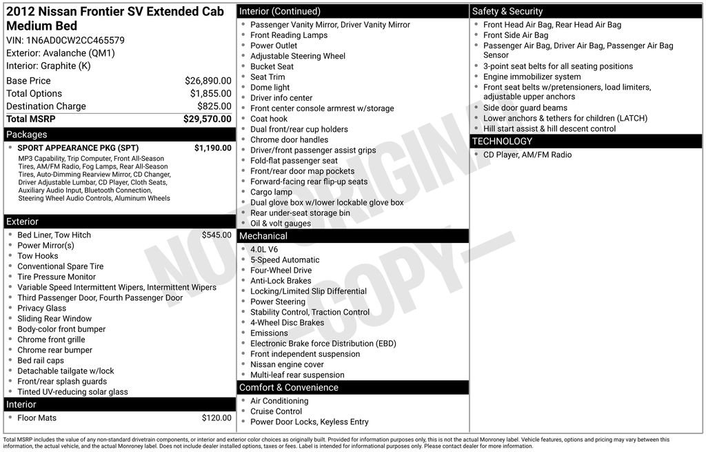 nissan frontier 2012 1N6AD0CW2CC465579 image nissan frontier 2012 1N6AD0CW2CC465579 image