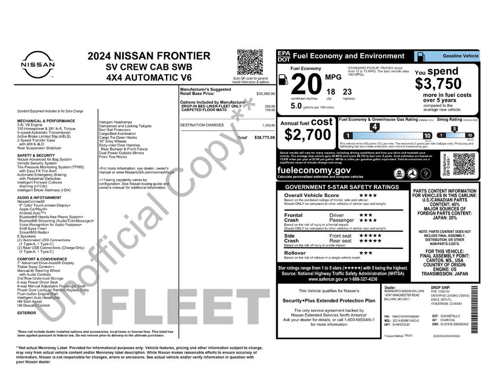 nissan frontier 2024 1N6ED1EK9RN658861 image nissan frontier 2024 1N6ED1EK9RN658861 image