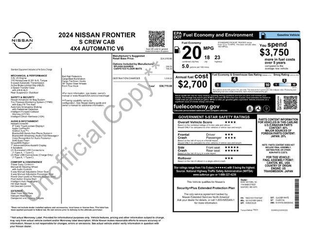 nissan frontier 2024 1N6ED1EK7RN674587 image nissan frontier 2024 1N6ED1EK7RN674587 image
