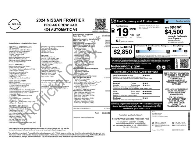 nissan frontier 2024 1N6ED1EK1RN601389 image nissan frontier 2024 1N6ED1EK1RN601389 image