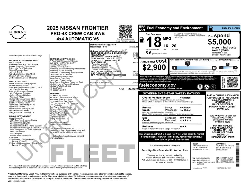 nissan frontier 2025 1N6ED1EKXSN653609 image nissan frontier 2025 1N6ED1EKXSN653609 image