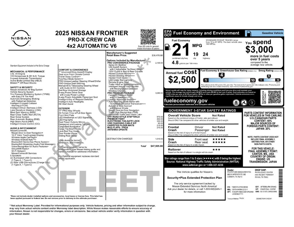 nissan frontier 2025 1N6ED1EJ7SN646964 image nissan frontier 2025 1N6ED1EJ7SN646964 image