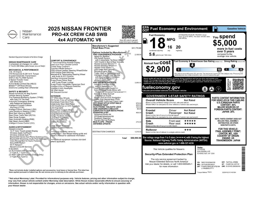 nissan frontier 2025 1N6ED1EK8SN643208 image nissan frontier 2025 1N6ED1EK8SN643208 image