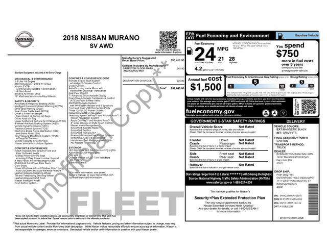 nissan murano 2018 5N1AZ2MH4JN126075 image nissan murano 2018 5N1AZ2MH4JN126075 image