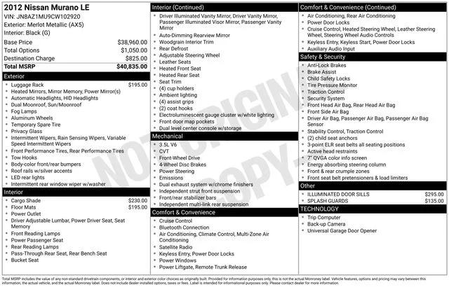 nissan murano 2012 JN8AZ1MU9CW102920 image nissan murano 2012 JN8AZ1MU9CW102920 image
