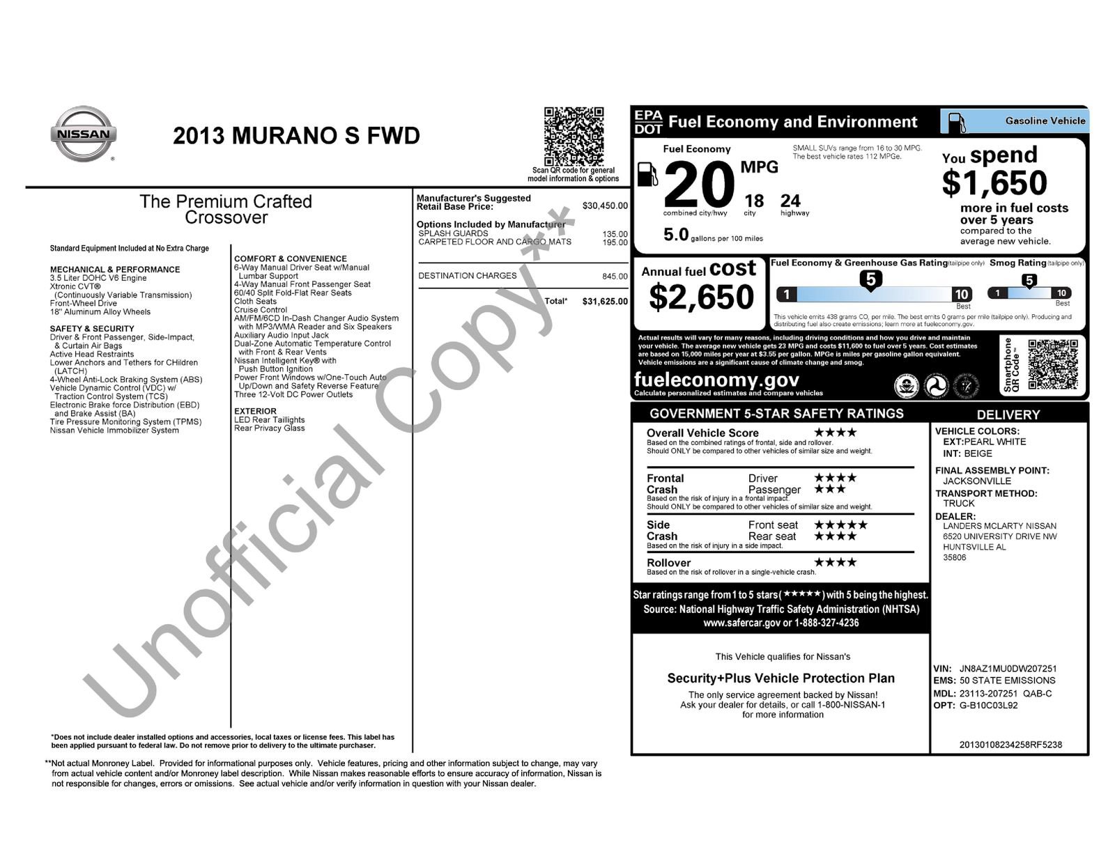 nissan murano 2013 JN8AZ1MU0DW207251 image nissan murano 2013 JN8AZ1MU0DW207251 image