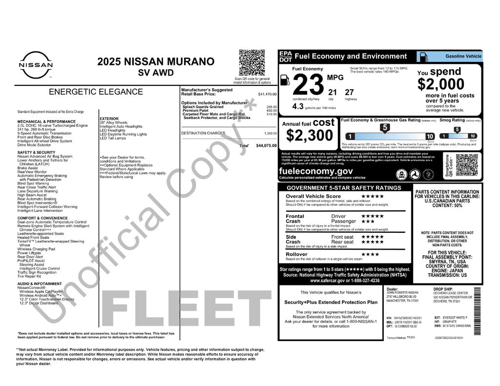 nissan murano 2025 5N1AZ3BS5SC142531 image nissan murano 2025 5N1AZ3BS5SC142531 image