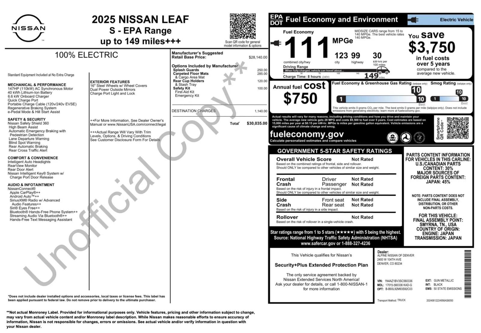 nissan leaf 2025 1N4AZ1BV3SC560336 image nissan leaf 2025 1N4AZ1BV3SC560336 image