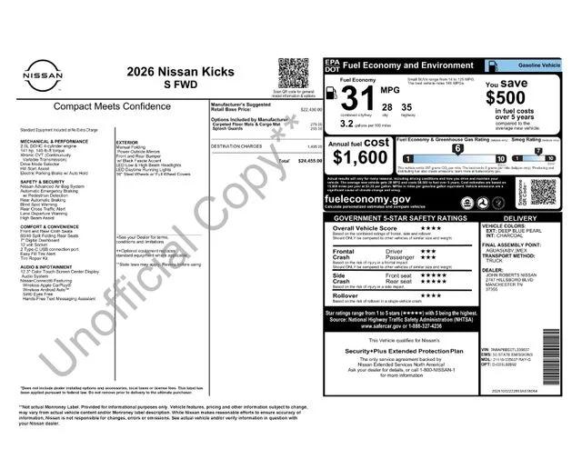 nissan kicks 2026 3N8AP6BE0TL335637 image nissan kicks 2026 3N8AP6BE0TL335637 image