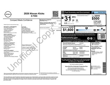 nissan kicks 2026 3N8AP6BE9TL397571 image nissan kicks 2026 3N8AP6BE9TL397571 image