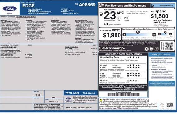 FORD EDGE 2023 2FMPK4G96PBA08869 image FORD EDGE 2023 2FMPK4G96PBA08869 image