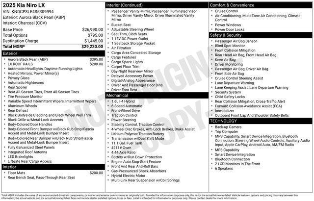 kia niro 2025 KNDCP3LE4S5309994 image kia niro 2025 KNDCP3LE4S5309994 image