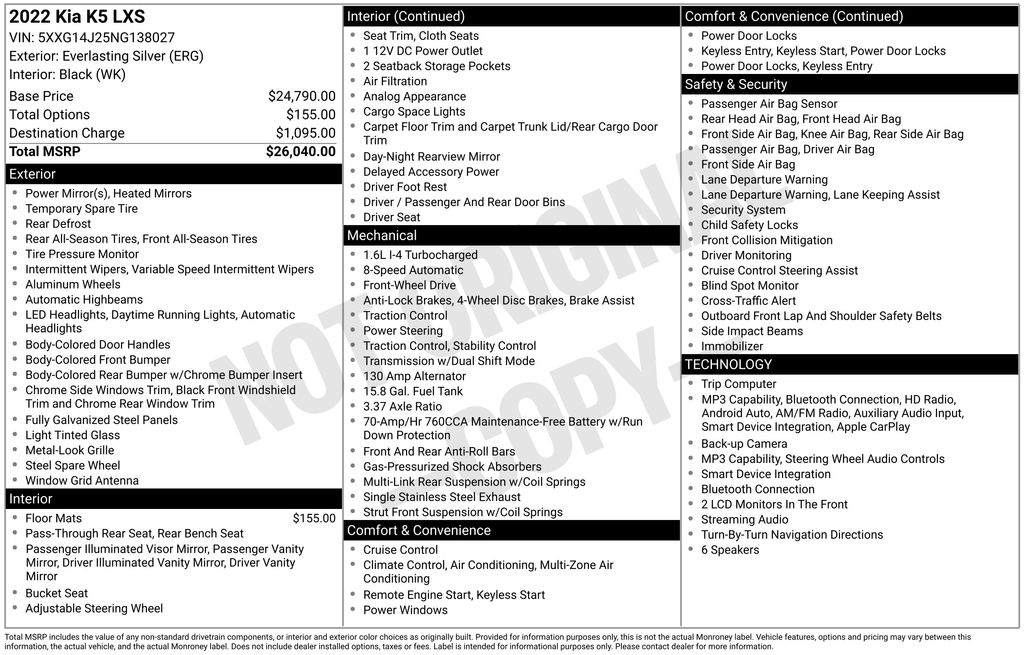 kia k5 2022 5XXG14J25NG138027 image kia k5 2022 5XXG14J25NG138027 image