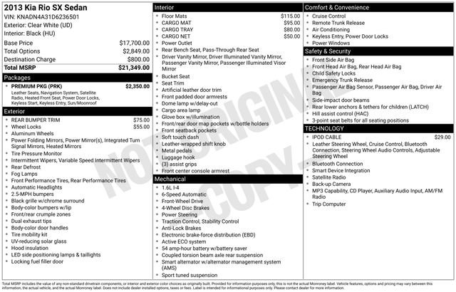 kia rio 2013 KNADN4A31D6236501 image kia rio 2013 KNADN4A31D6236501 image