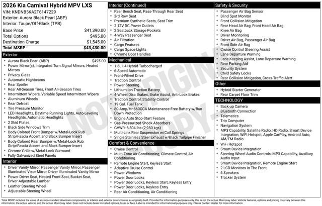 kia carnival 2026 KNDNB5KA2T6147229 image kia carnival 2026 KNDNB5KA2T6147229 image