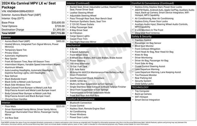 kia carnival 2024 KNDNB4H38R6420931 image kia carnival 2024 KNDNB4H38R6420931 image