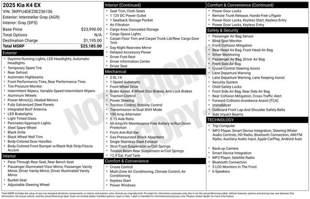 kia k4 2025 3KPFU4DE2SE236106 image kia k4 2025 3KPFU4DE2SE236106 image