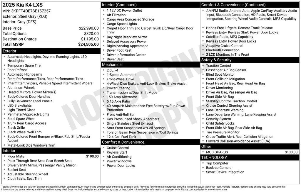 kia k4 2025 3KPFT4DE7SE157257 image kia k4 2025 3KPFT4DE7SE157257 image